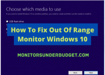How To Fix Out Of Range Monitor Windows 10
