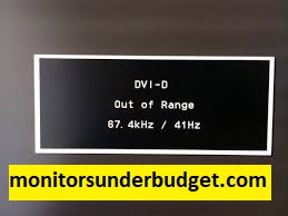 out of range on monitor 