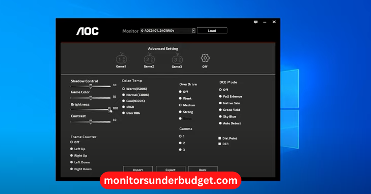 How to adjust AOC monitor brightness on Windows 10