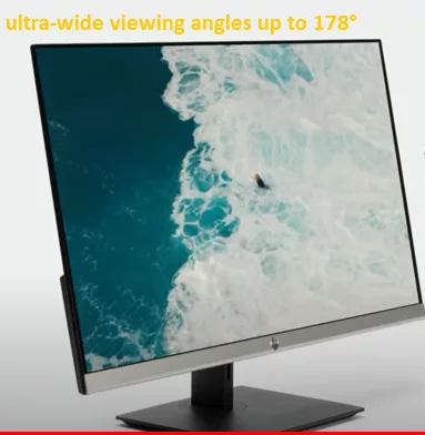 Ultra-wide viewing angles up to 178°
