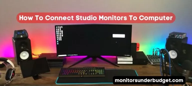 How To Connect Studio Monitors To Computer